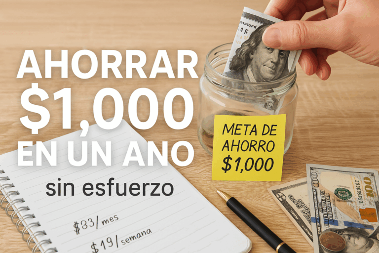 Cómo ahorrar $1.000 en un año sin esfuerzo
